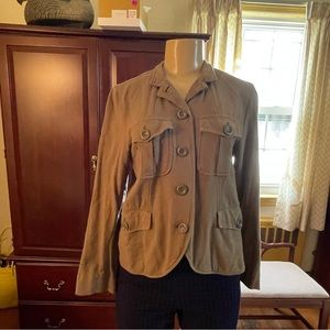 Willi smith. Faux safari jacket.  Soft as butter light olive oil comfortable
